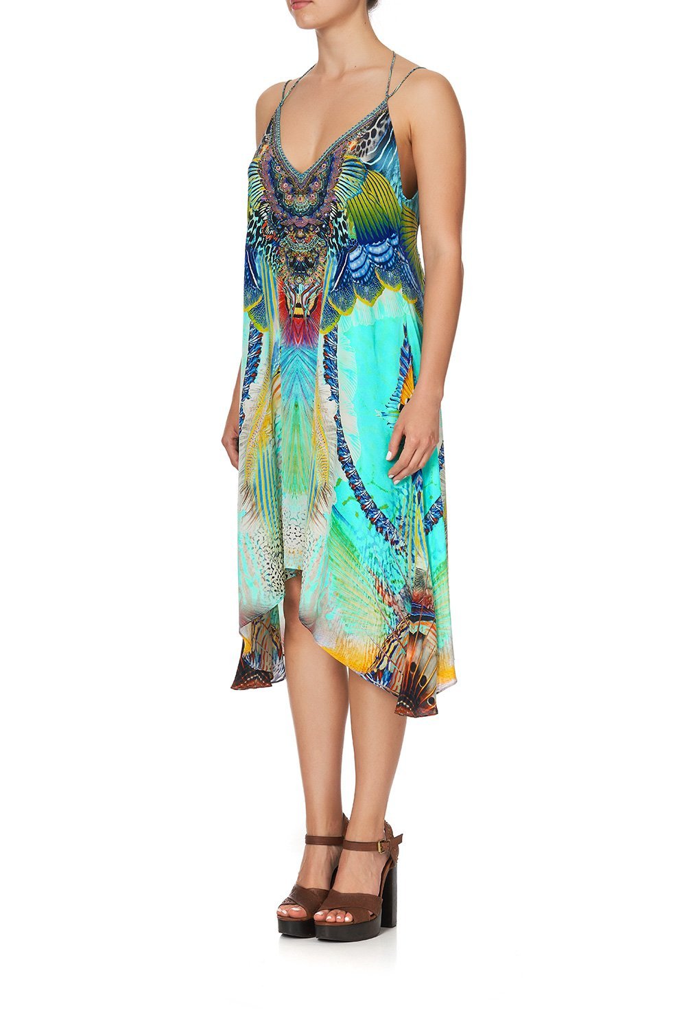 V-NECK STRAPPY FLARE DRESS REEF WARRIOR