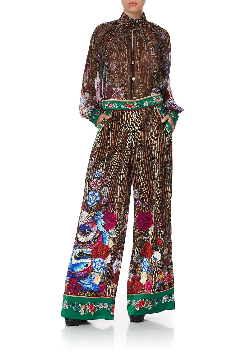 WIDE LEG PANT WITH CUFFS JEWEL OF JUPITER