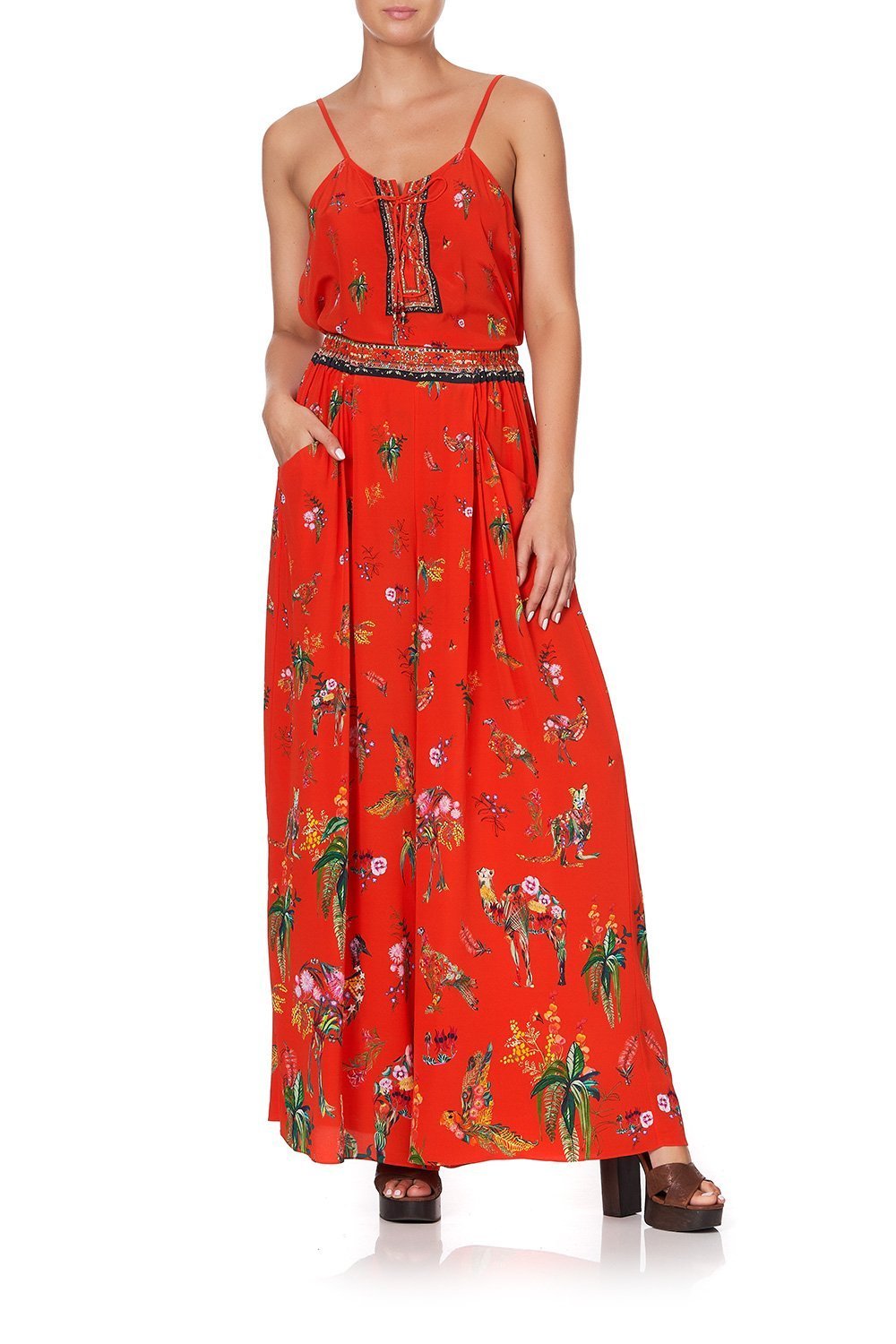 WIDE LEG PANT WITH GATHERED POCKETS CINEMA PARADISO