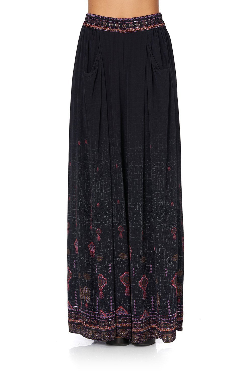 WIDE LEG PANT WITH GATHERED POCKETS MINA MINA