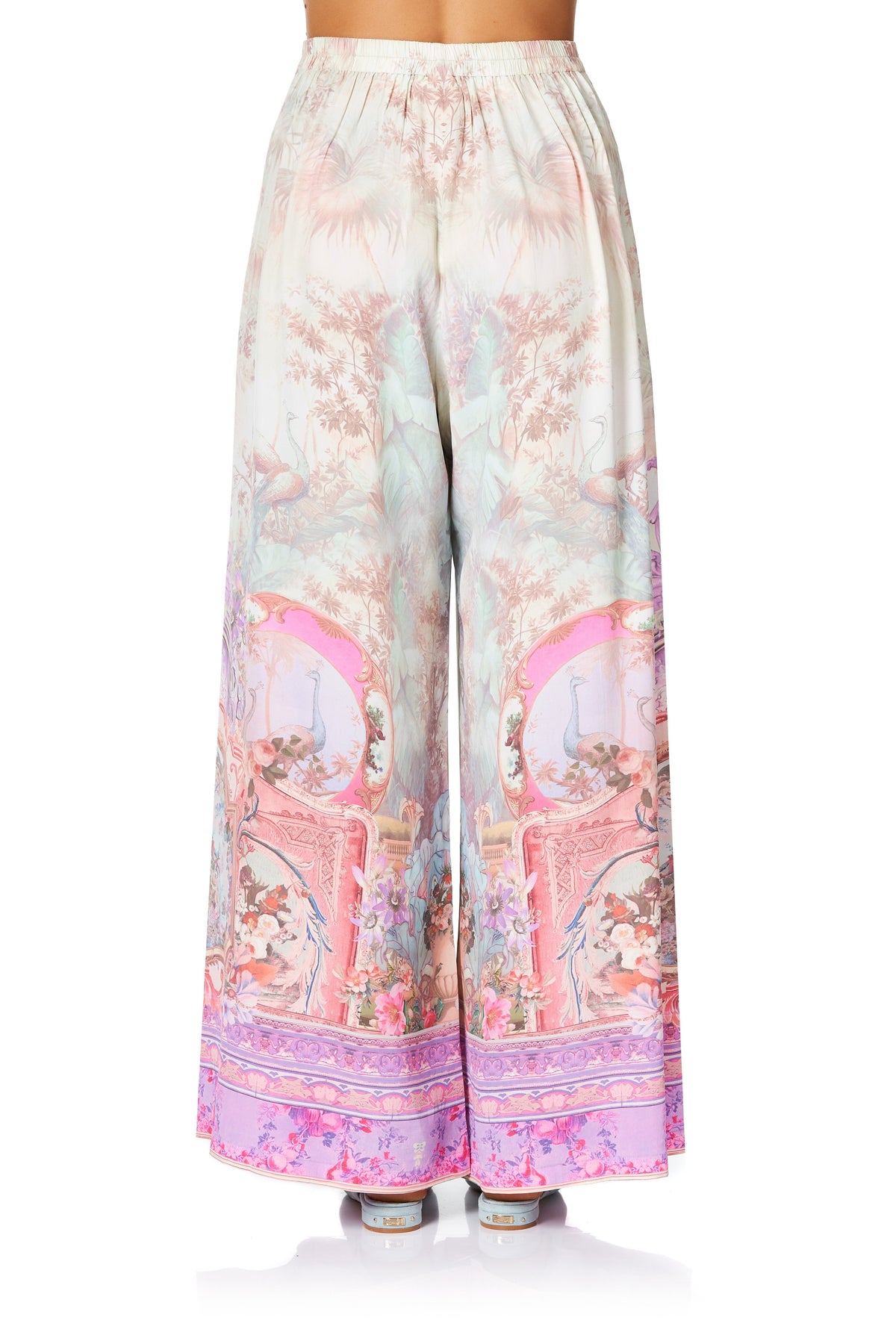 CAMILLA WIDE LEG TROUSER WITH FRONT POCKETS ELECTRON LIBRE