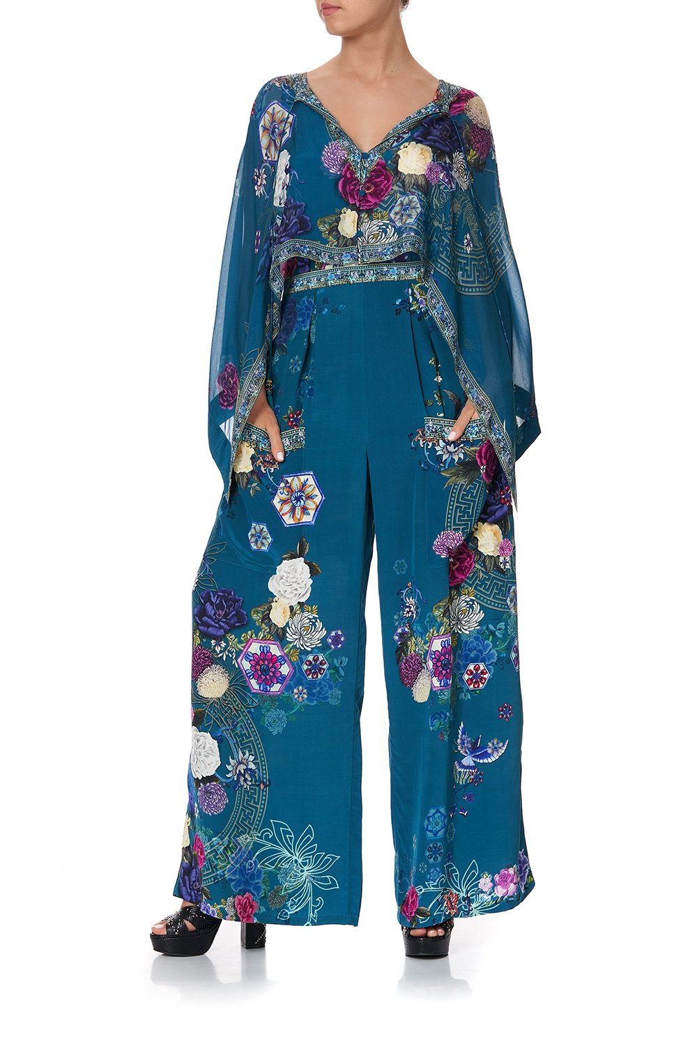 WIDE LEG TROUSER WITH FRONT POCKETS LUNAR GAZING