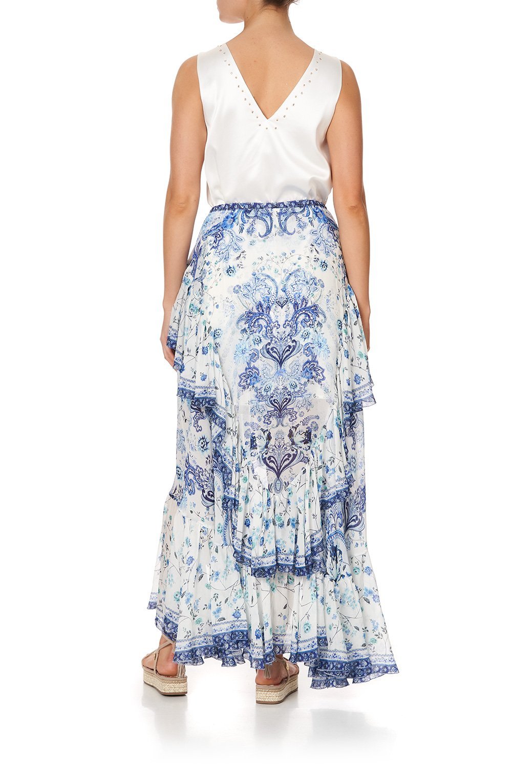 WIDE STRAP U-RING TOP SOLID WHITE