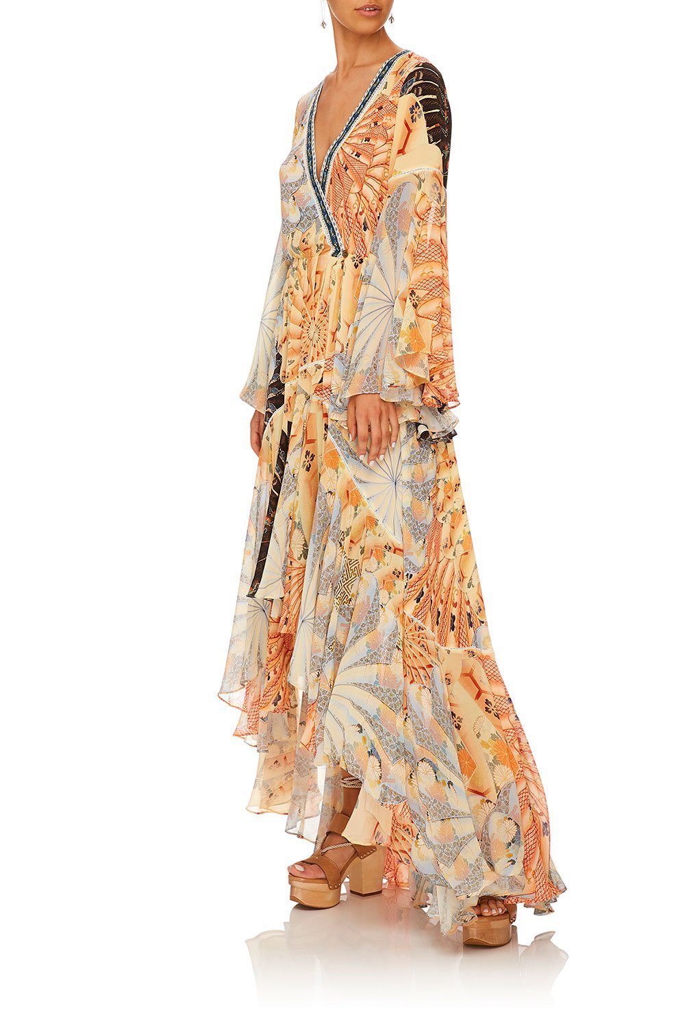 CAMILLA FOR THE FANS WRAP DRESS W BELLE SLEEVES