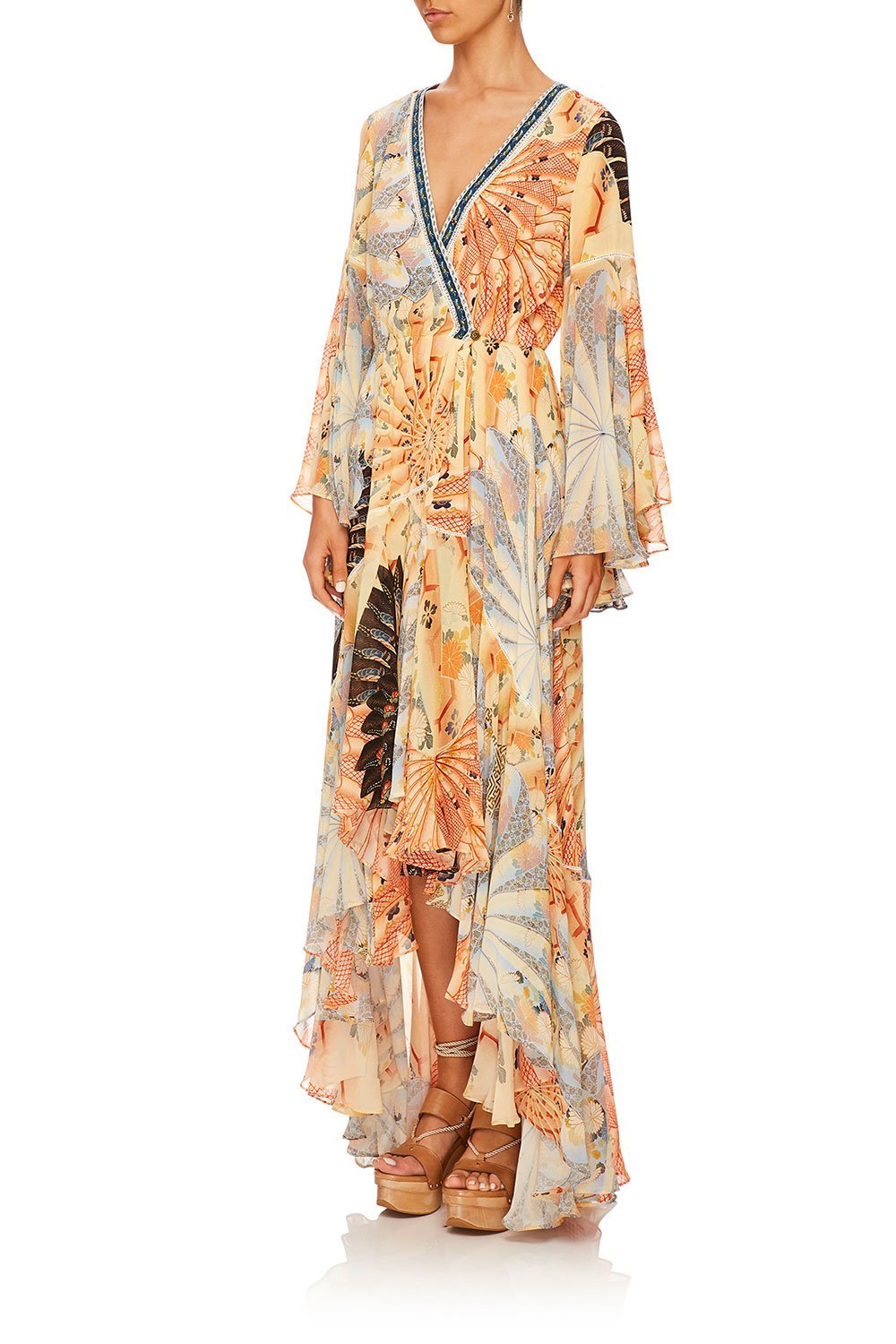 CAMILLA FOR THE FANS WRAP DRESS W BELLE SLEEVES