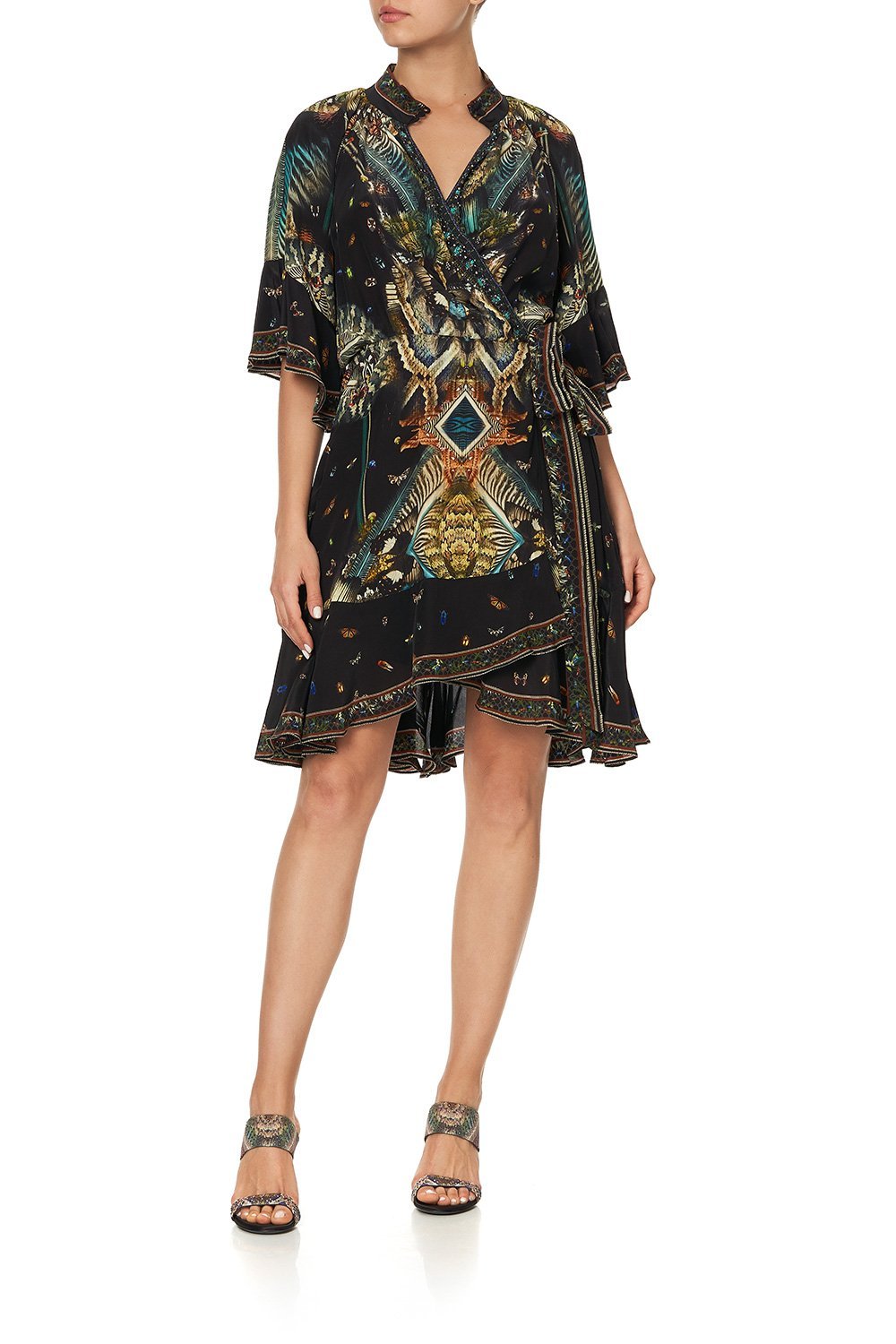 WRAP DRESS WITH RAGLAN SLEEVE MATERNAL INSTINCT