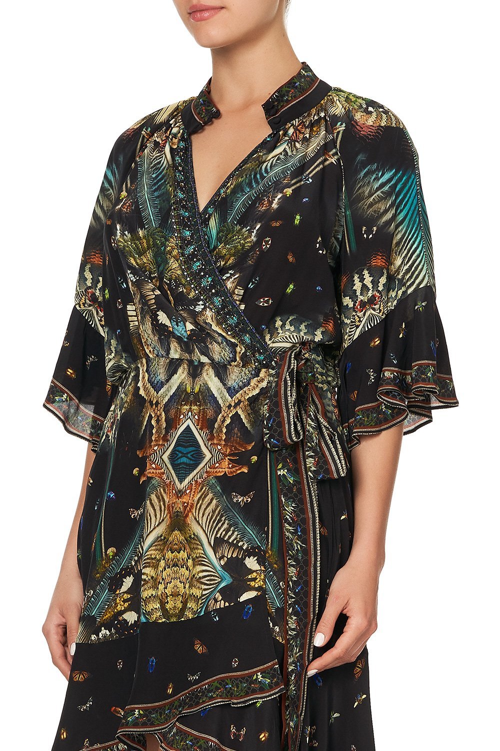 WRAP DRESS WITH RAGLAN SLEEVE MATERNAL INSTINCT