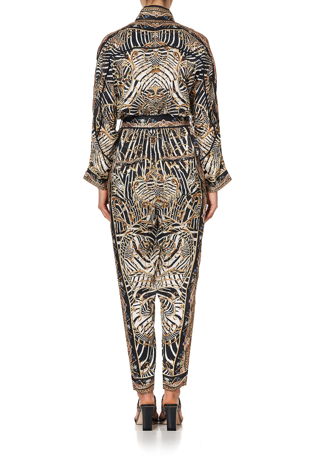 ZIP FRONT PANEL JUMPSUIT NIGHT WAITING FOR DAY