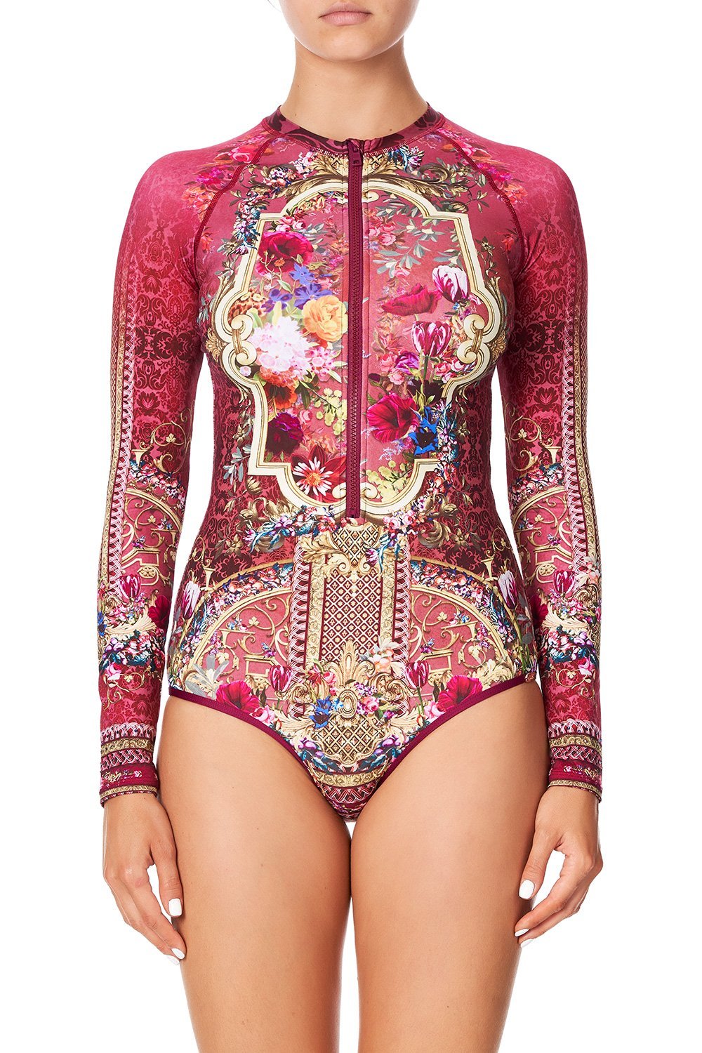 ZIP FRONT PADDLESUIT PALAIS ROUGE