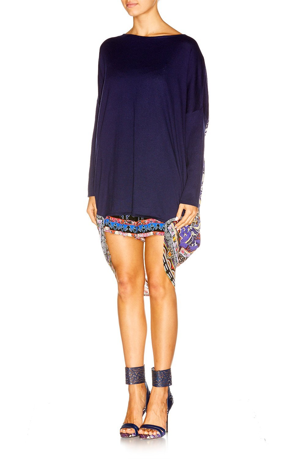 STITCH OF TIME LONG SLEEVE JUMPER W PRINT BACK