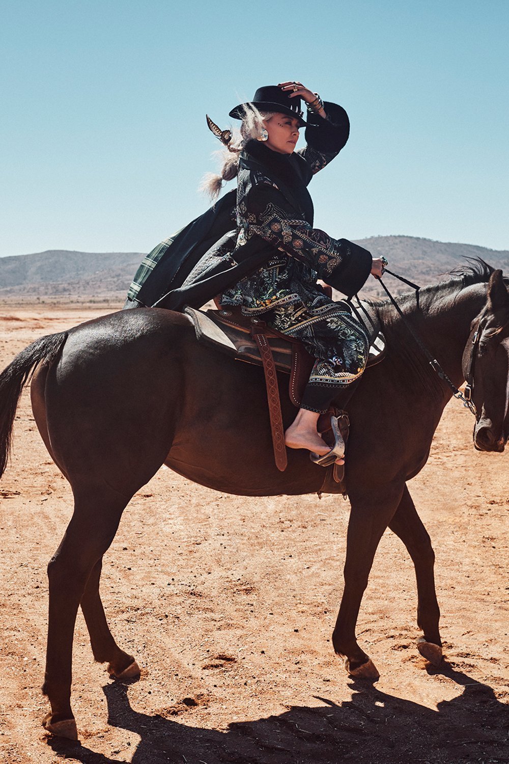 COAT WITH FEUX FUR CUFF AND COLLAR BOTANICAL CHRONICLES