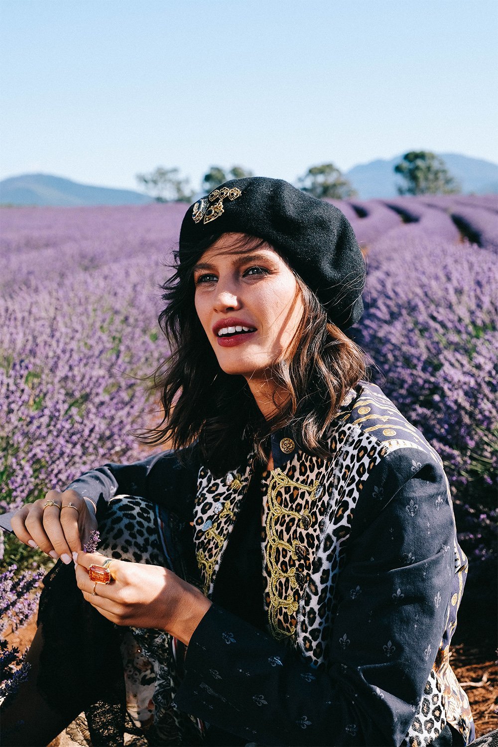 MANDARIN COLLAR JACKET MARAIS AT MIDNIGHT