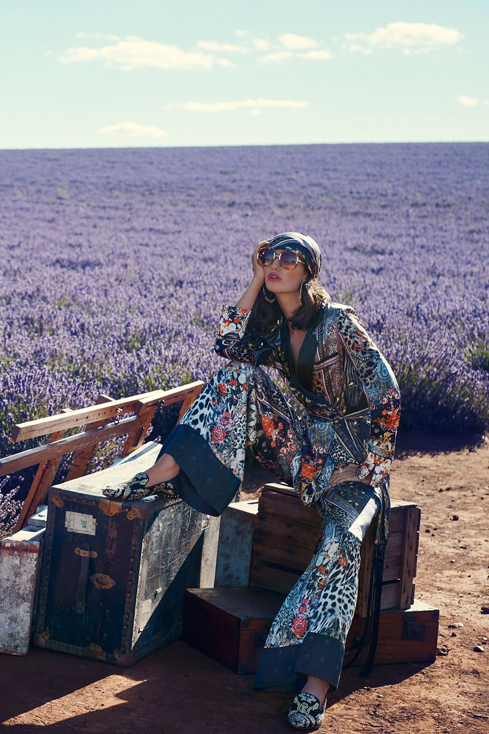 PAJAMA SUIT JACKET MARAIS AT MIDNIGHT