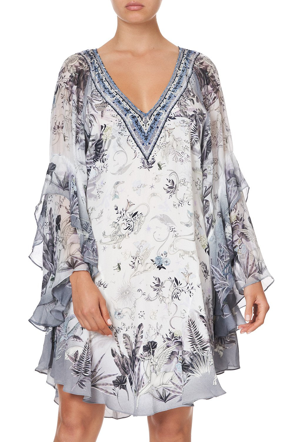 RAGLAN DRESS WITH RUFFLES MOONLIT MUSINGS