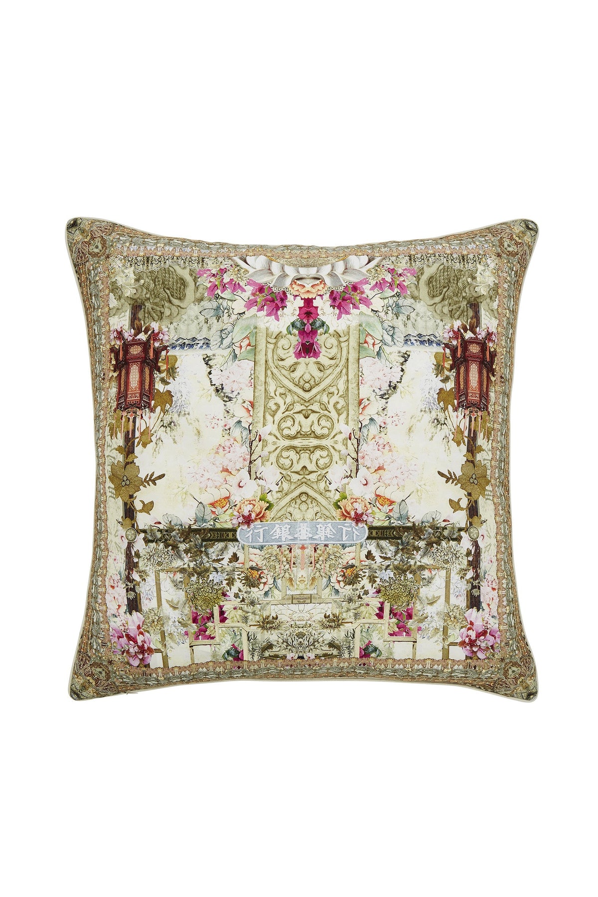 GIRL IN THE GARDEN LARGE SQUARE CUSHION