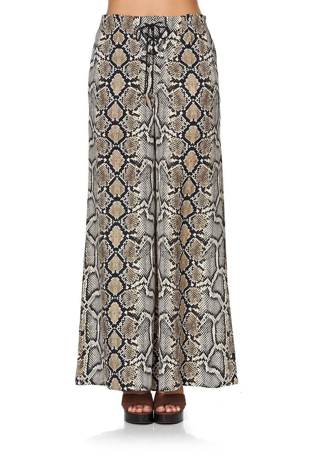 LACE UP FRONT FLARED PANT KAKADU BOO