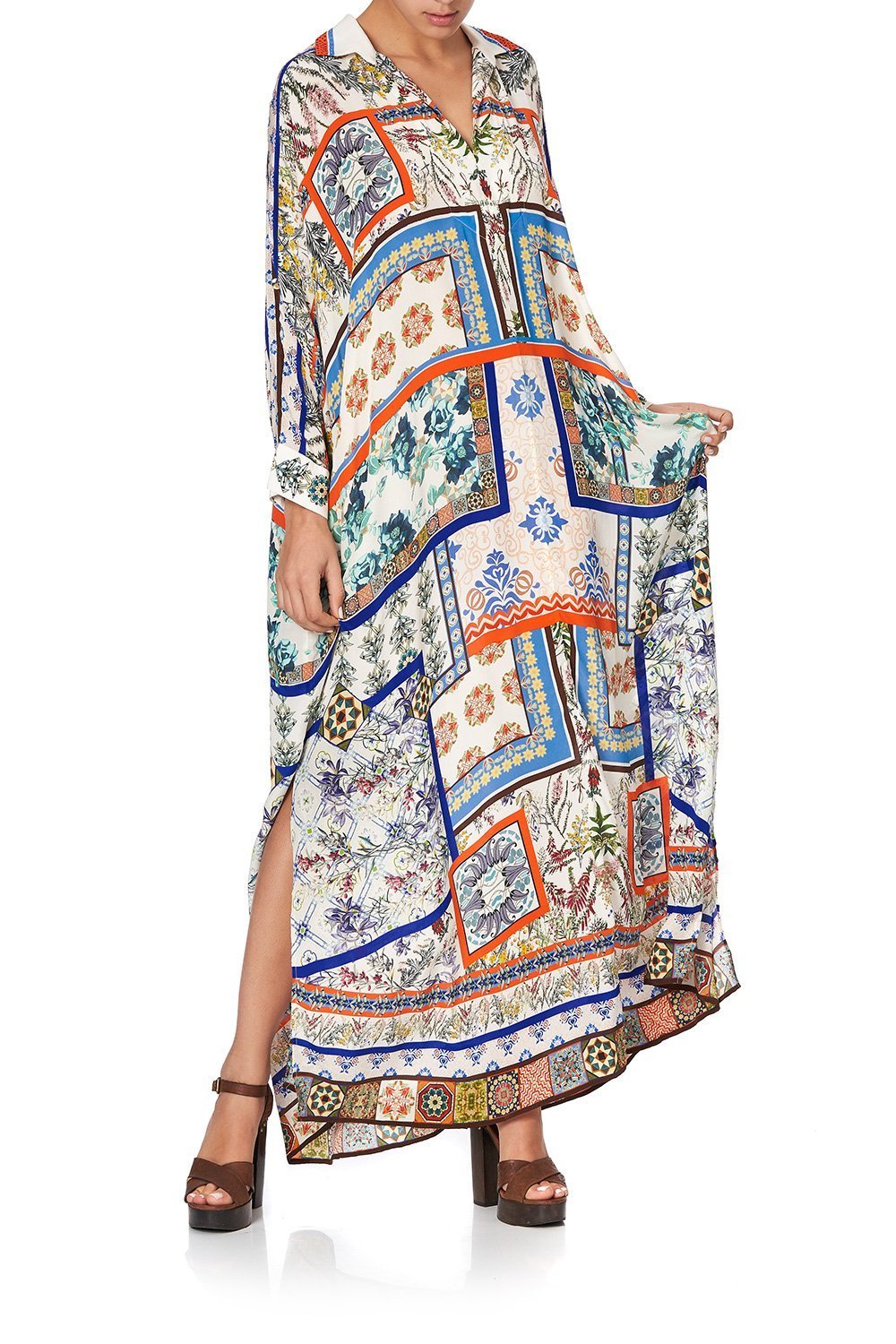 LONG COLLARED KAFTAN GONE COAST