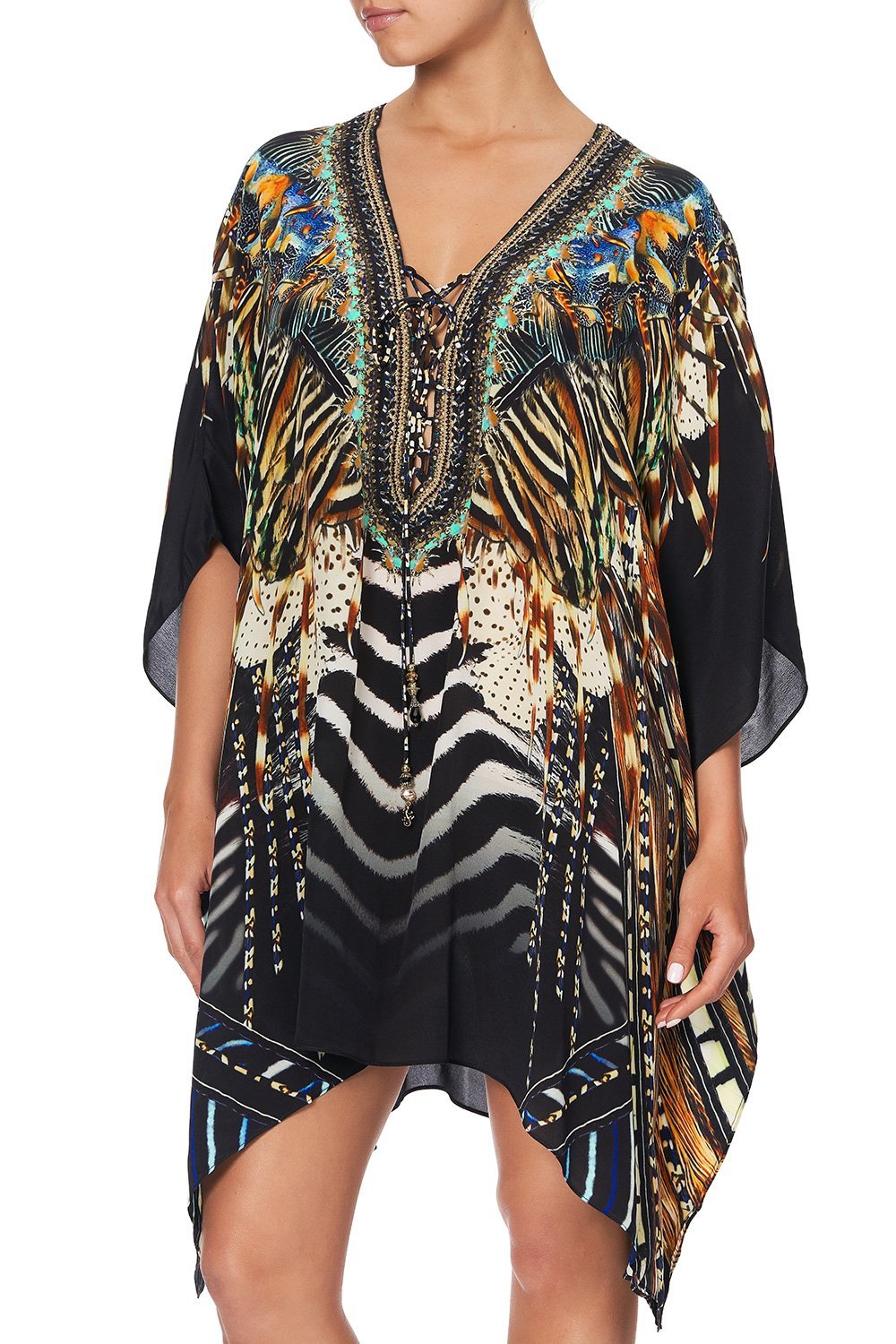 SHORT LACE UP KAFTAN LOST PARADISE