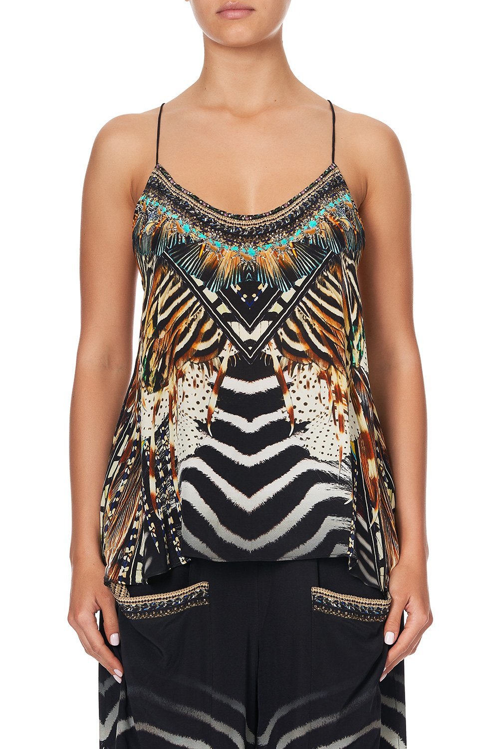 T BACK SHOESTRING TOP LOST PARADISE