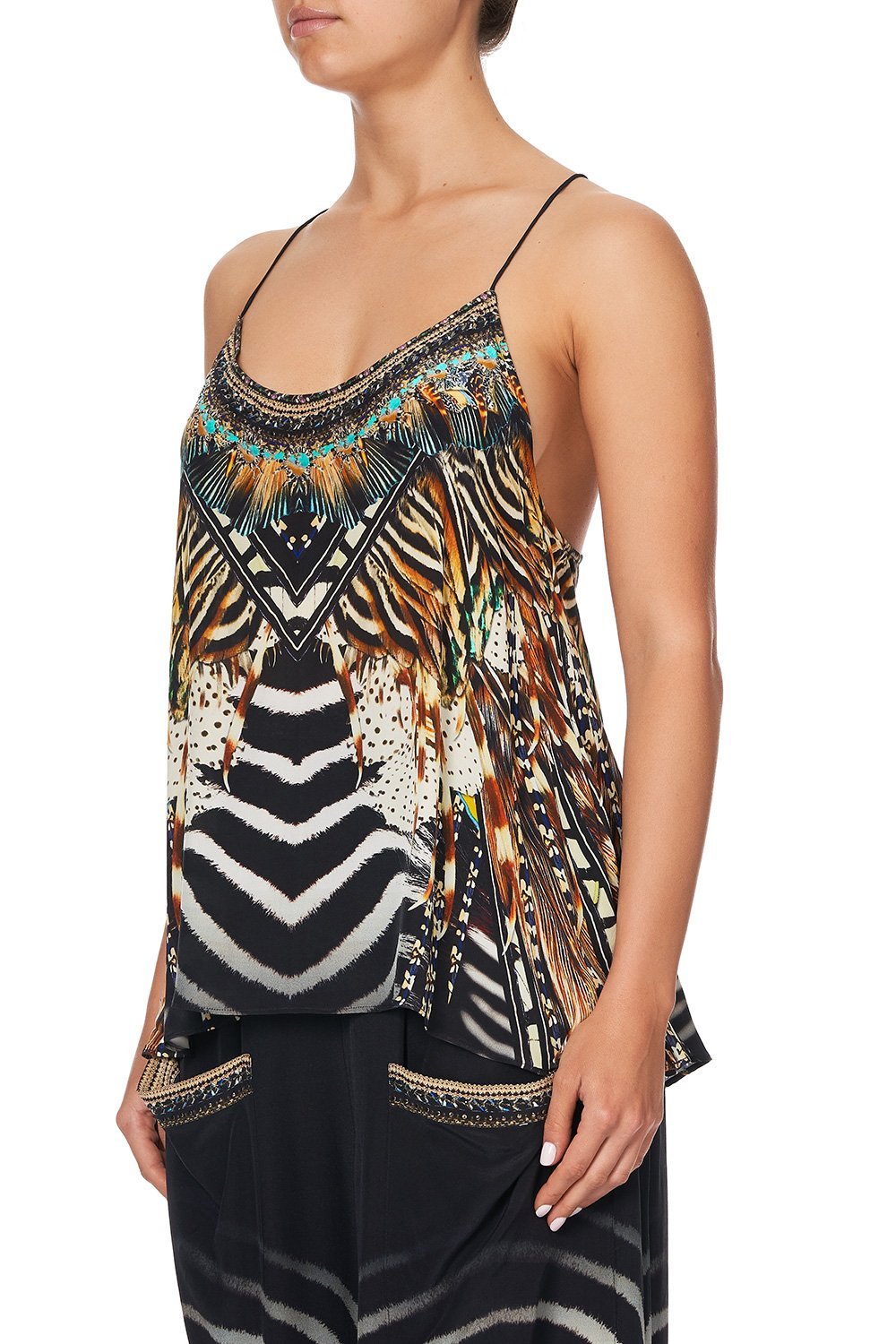 T BACK SHOESTRING TOP LOST PARADISE