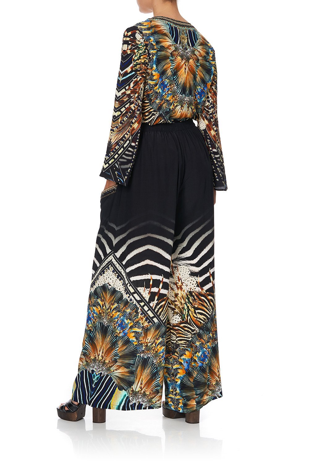 WIDE LEG TROUSER WITH FRONT POCKETS LOST PARADISE