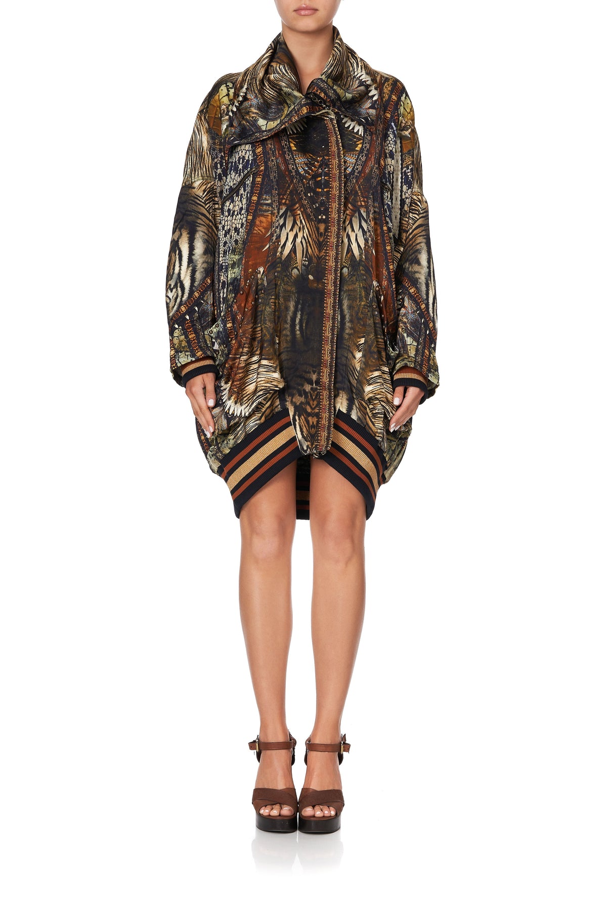 PARKA JACKET WITH RIB KAKADU CALLING