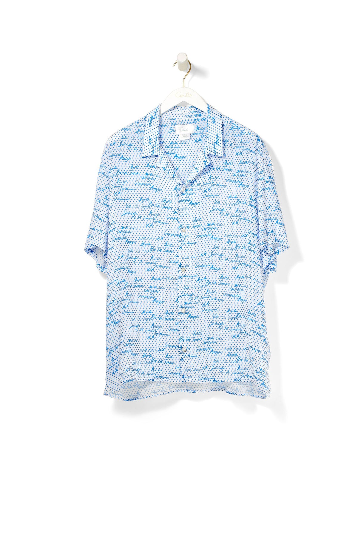 POLKA FACE MENS SHORT SLV SHIRT