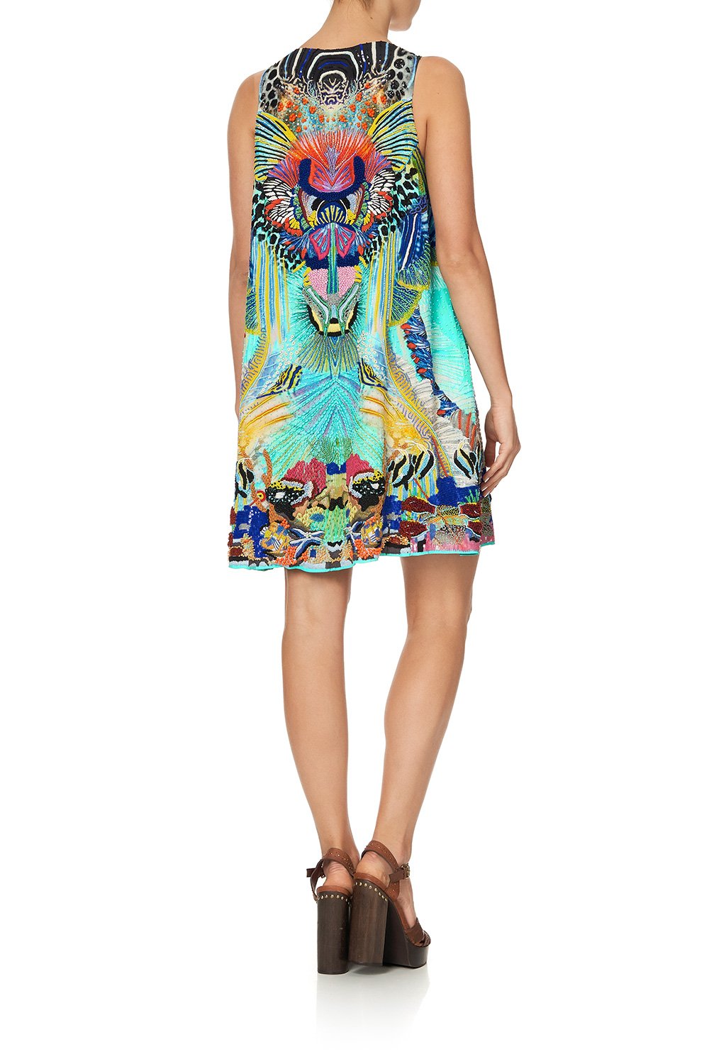 ROUND NECK A-LINE DRESS REEF WARRIOR
