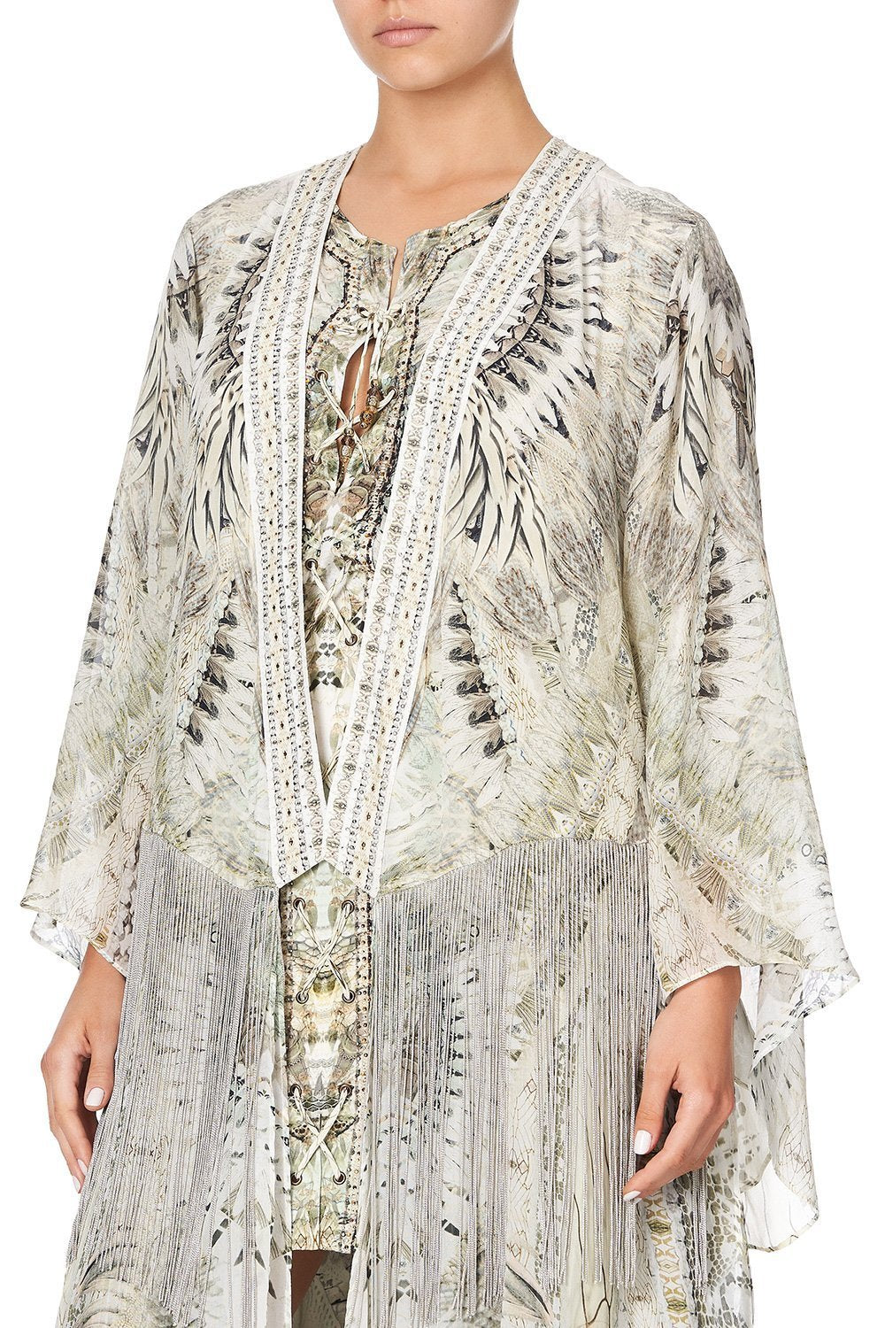 ROBE WITH DOUBLE LAYERED HEM DAINTREE DREAMING