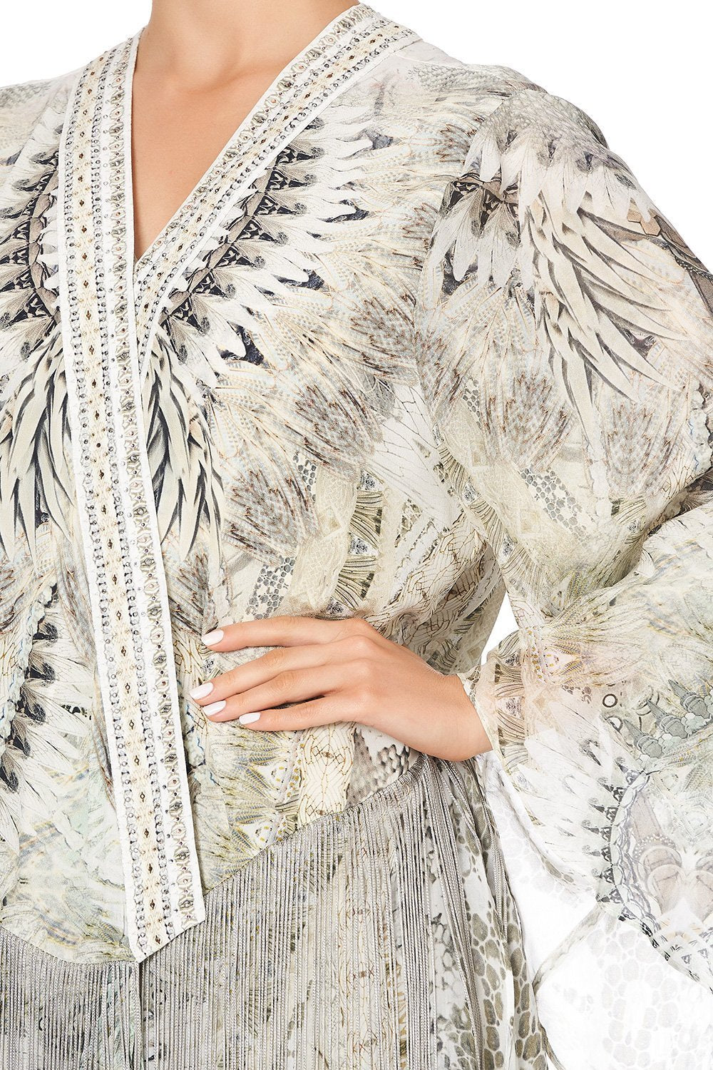 ROBE WITH DOUBLE LAYERED HEM DAINTREE DREAMING