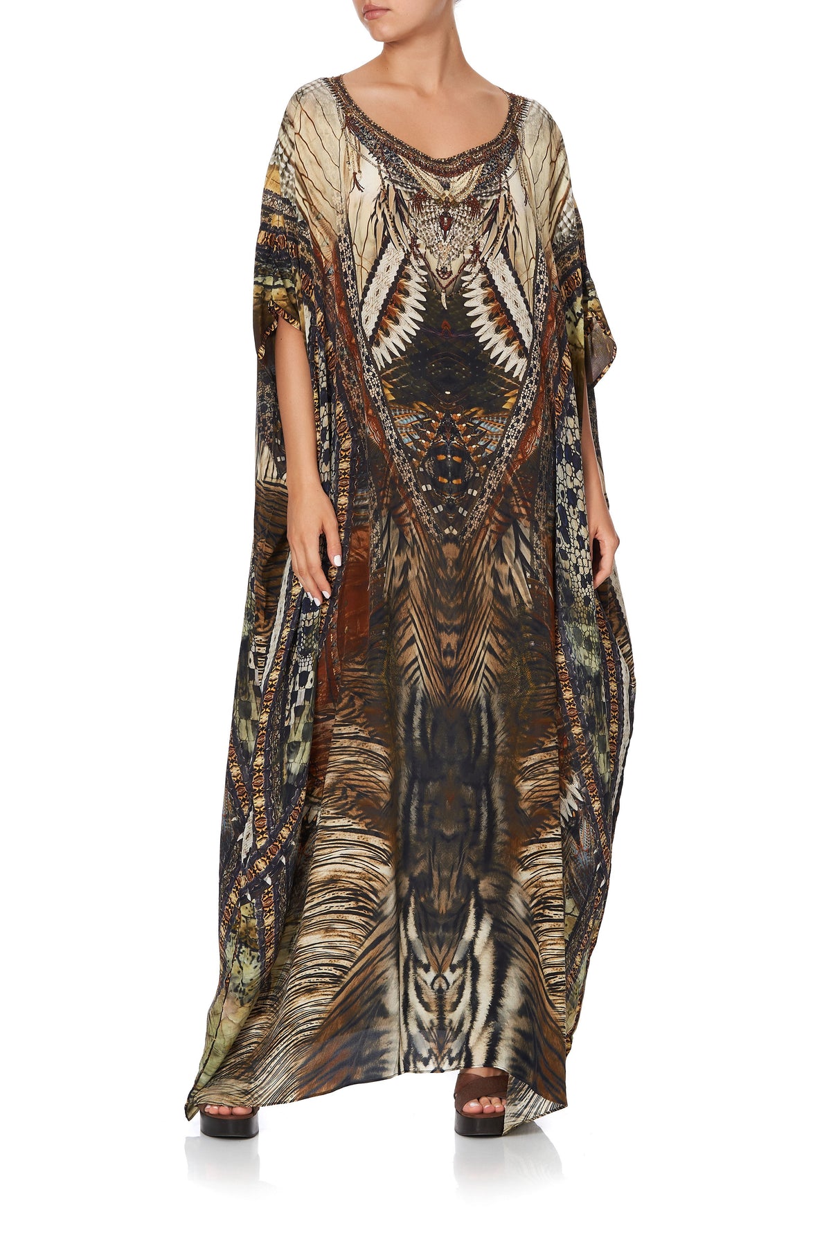 ROUND NECK KAFTAN KAKADU CALLING