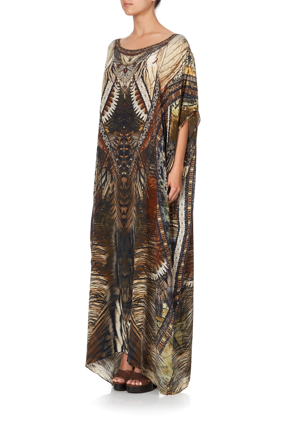 ROUND NECK KAFTAN KAKADU CALLING