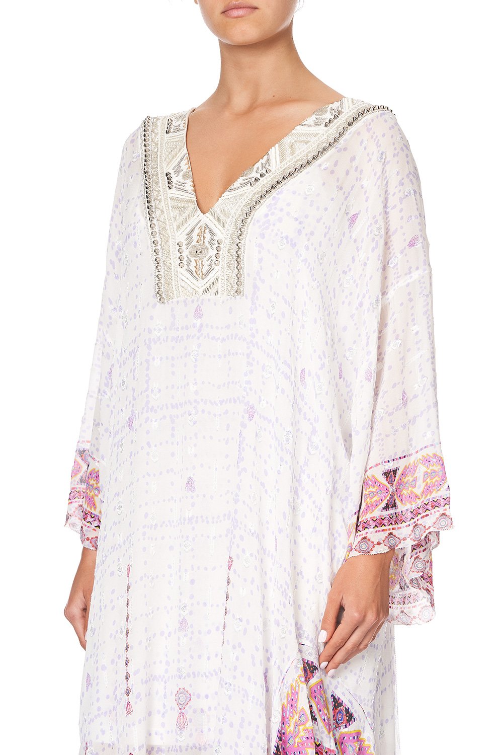 SHEER KAFTAN WITH TIE AND SLIP TANAMI ROAD