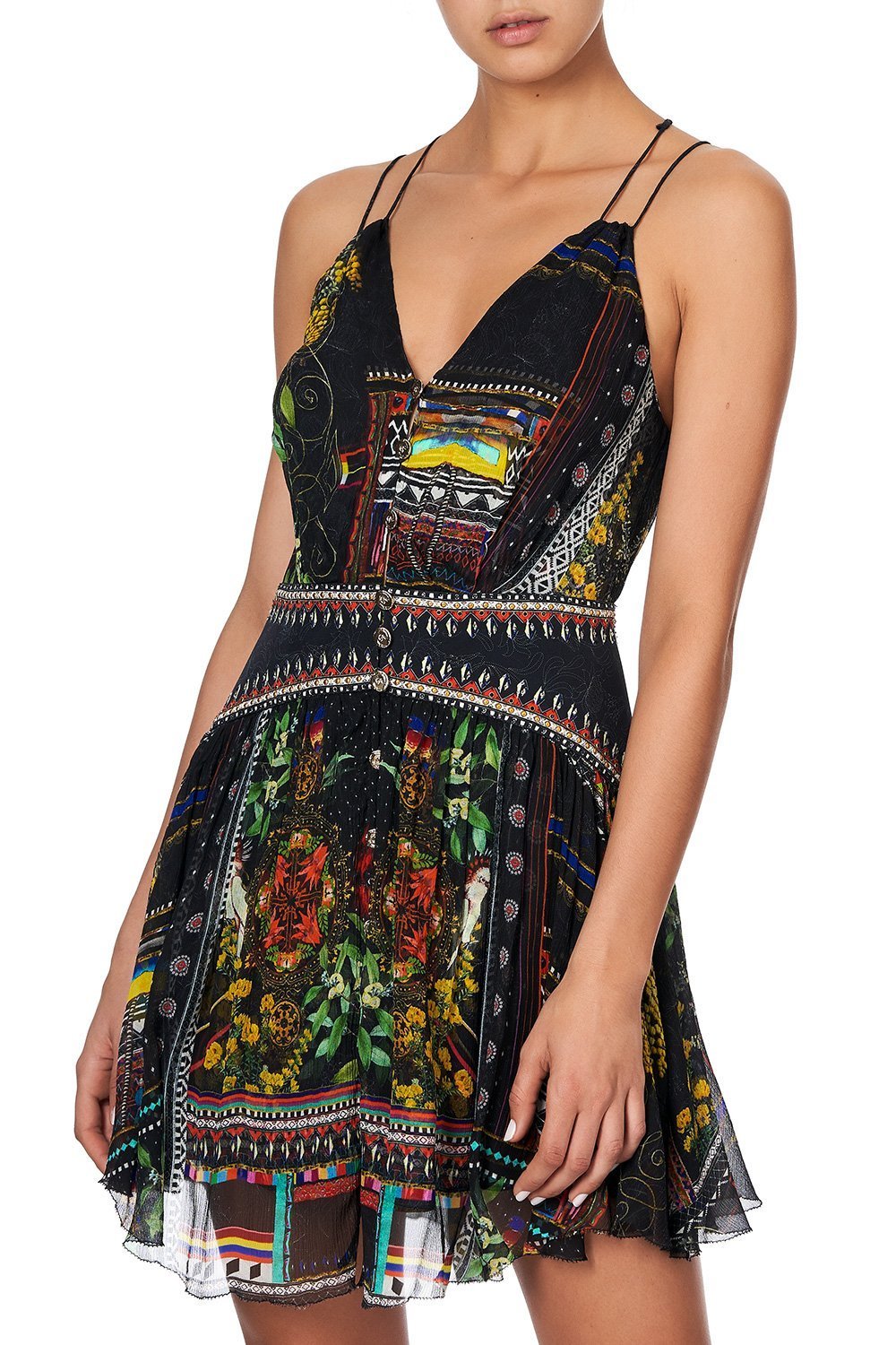 SHORT DRESS WITH SHAPED WAISTBAND BLACKHEATH BETTY