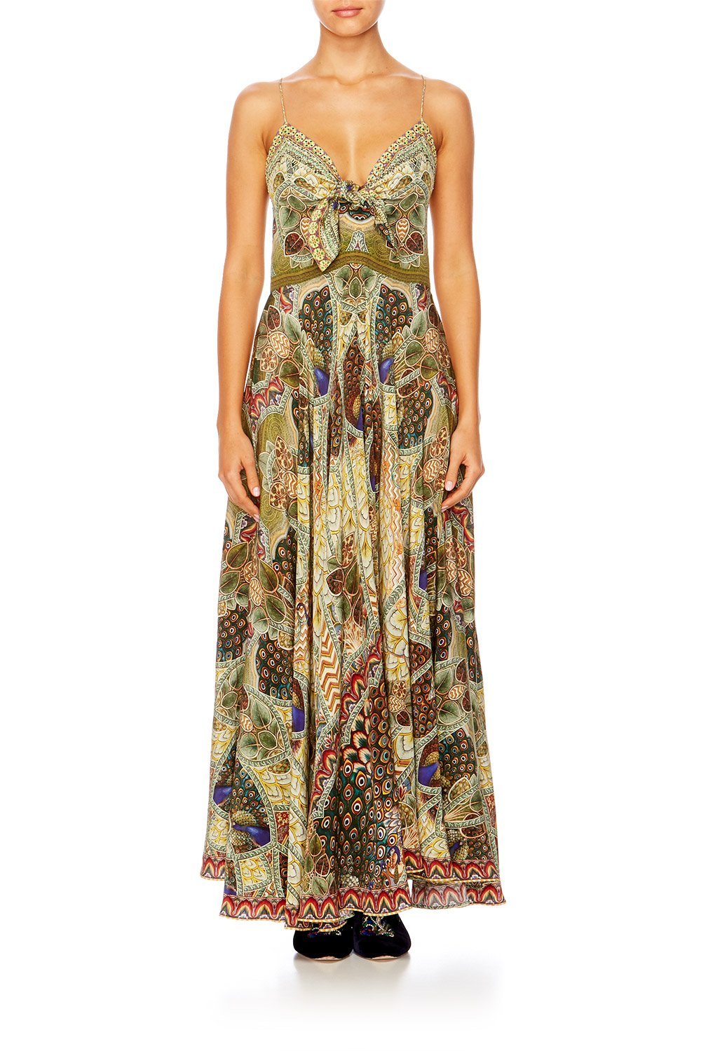 ECHOES OF ENCHANTMENT LONG DRESS W TIE FRONT