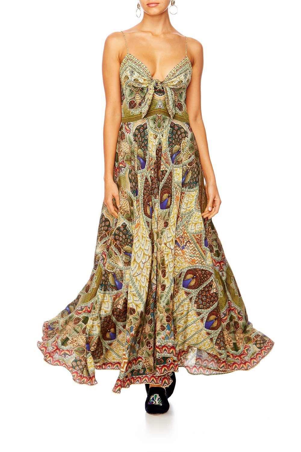 ECHOES OF ENCHANTMENT LONG DRESS W TIE FRONT