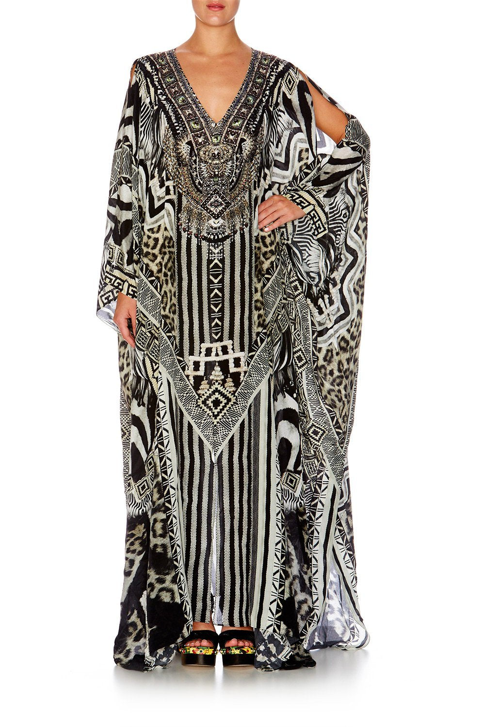 TRIBAL THEORY SPLIT FRONT & SLEEVE KAFTAN