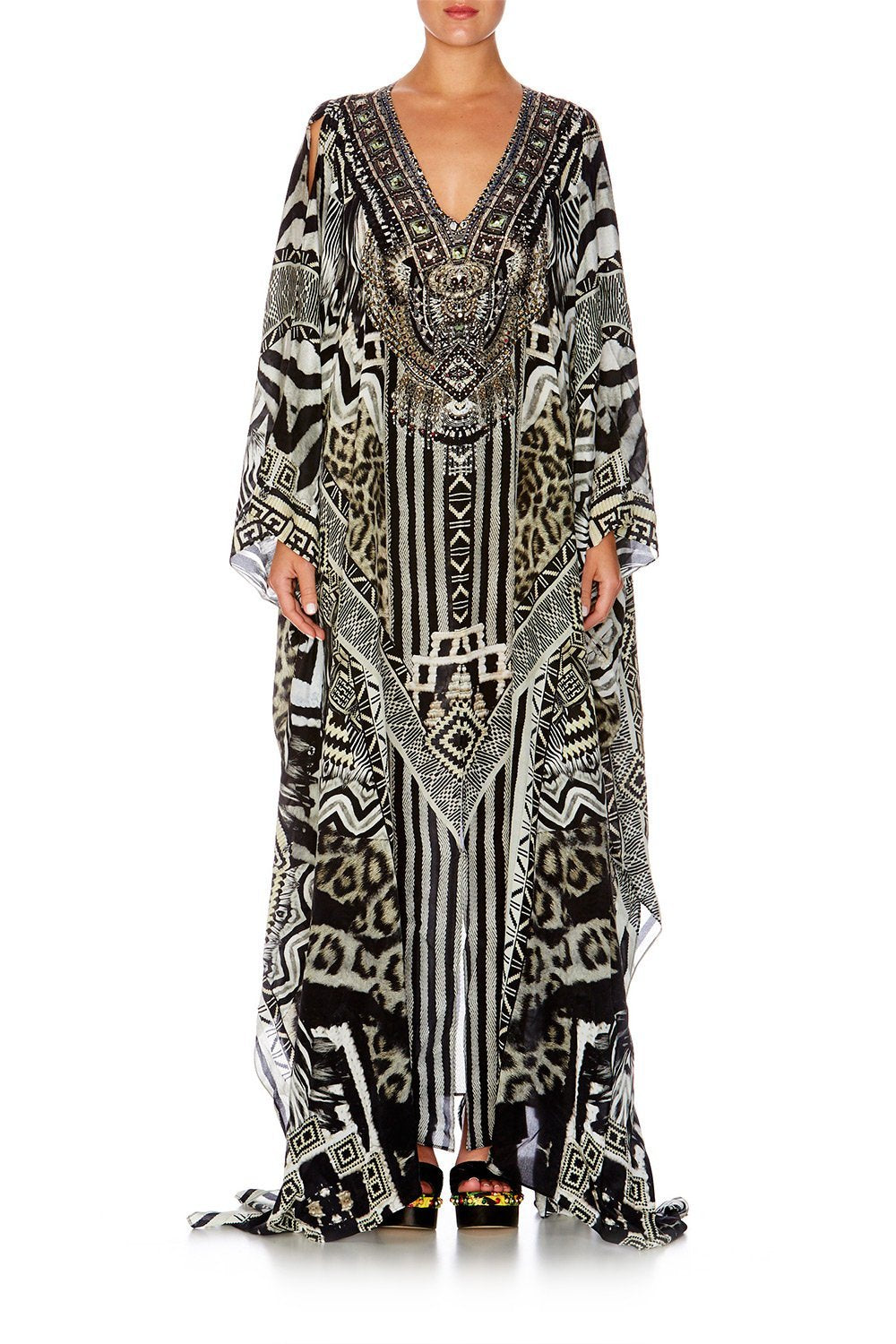 TRIBAL THEORY SPLIT FRONT & SLEEVE KAFTAN