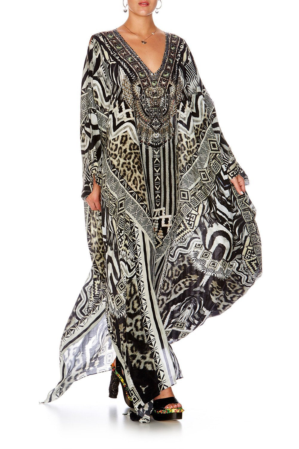 TRIBAL THEORY SPLIT FRONT & SLEEVE KAFTAN