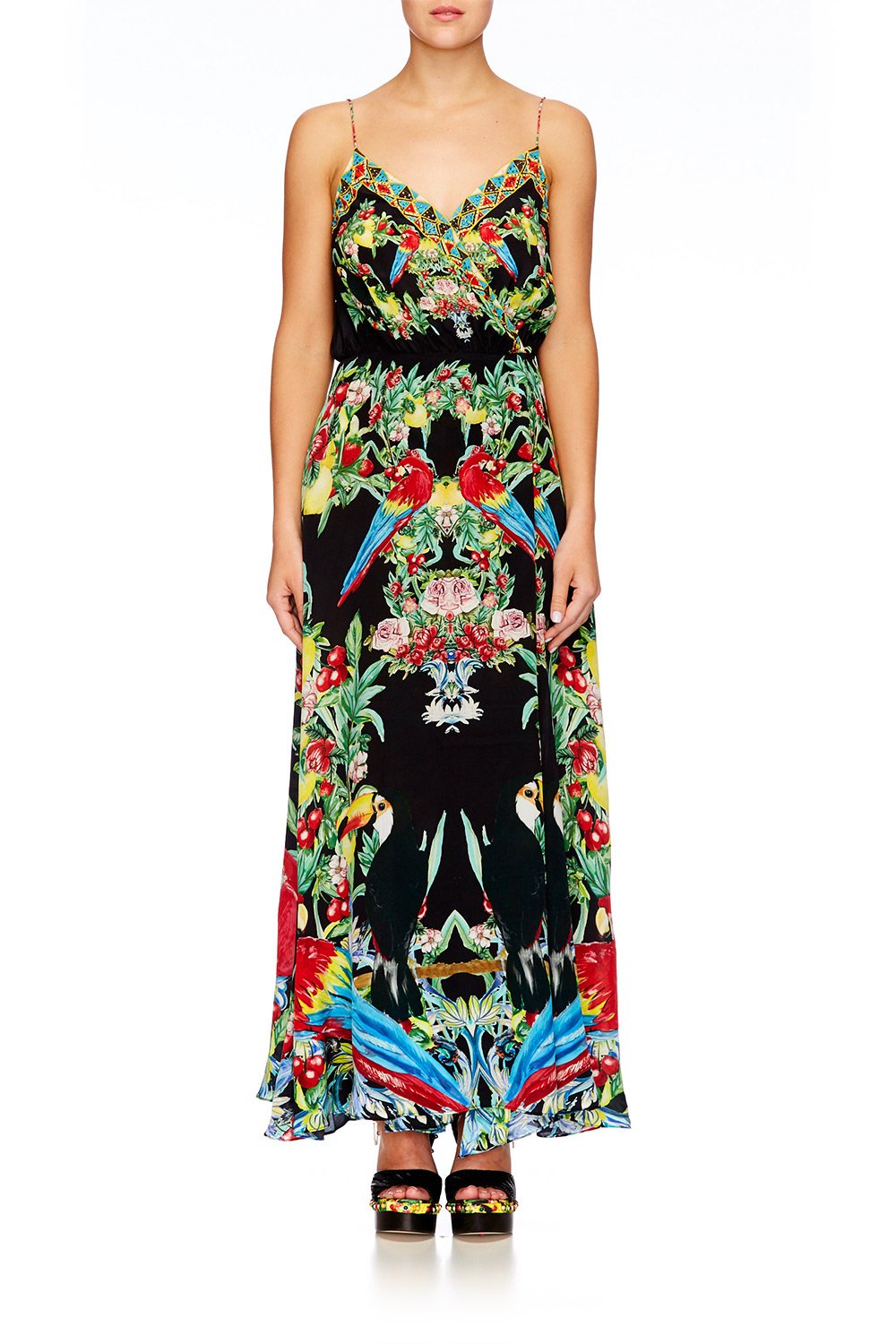 TOUCAN PLAY STRAPPY WRAP DRESS