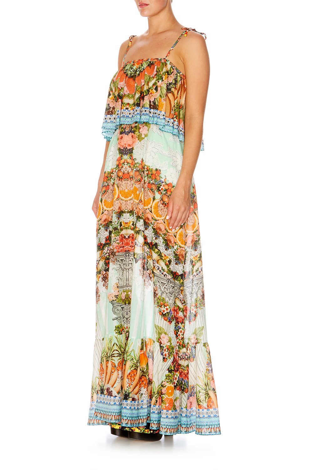 SLICE OF PARADISE ELASTIC WAIST MAXI W FLOUNCE