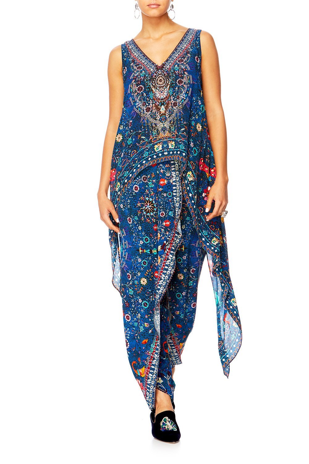 KINDNESS KALEIDOSCOPE HIGH LOW CROSS OVERLAY TOP