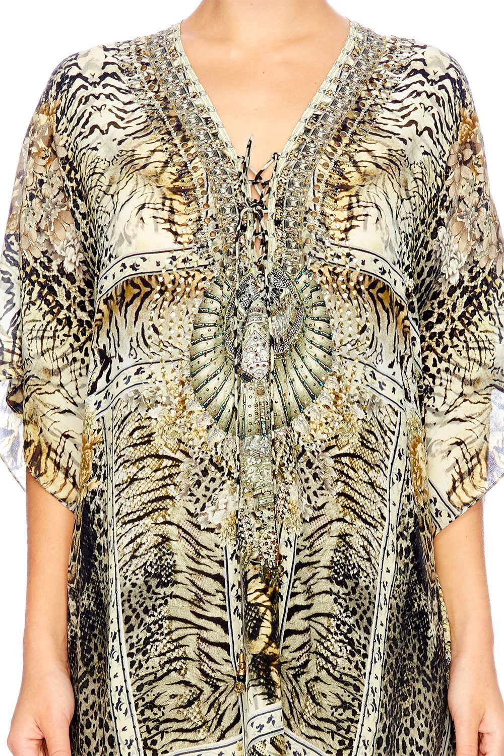 SPIRIT ANIMAL SHORT LACE UP KAFTAN