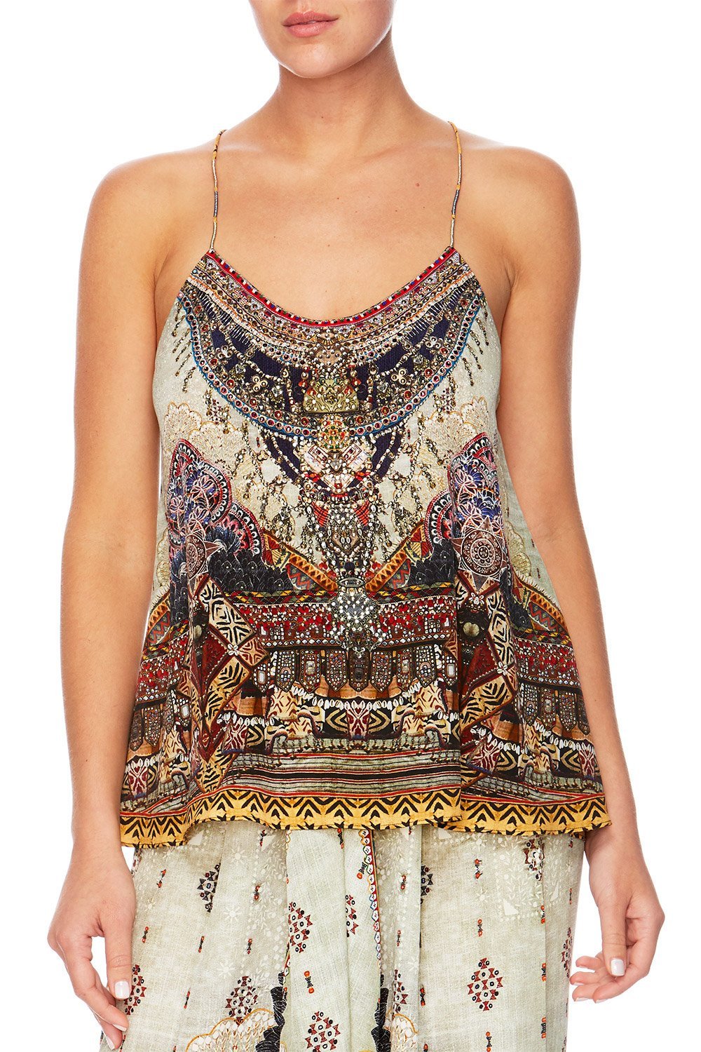 THE CARAVAN T-BACK SHOESTRING TOP
