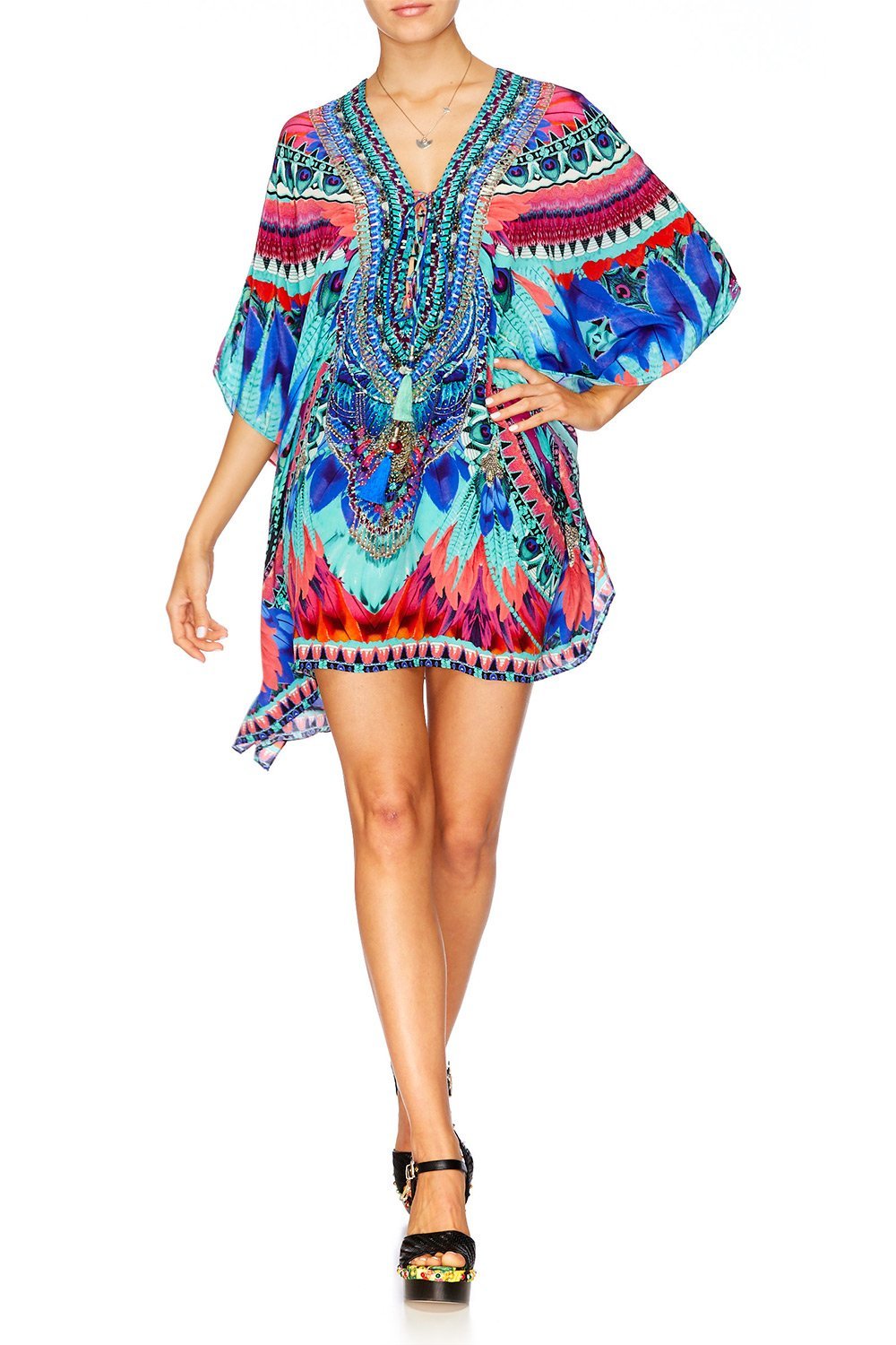 SKY FALL SHORT LACE UP KAFTAN