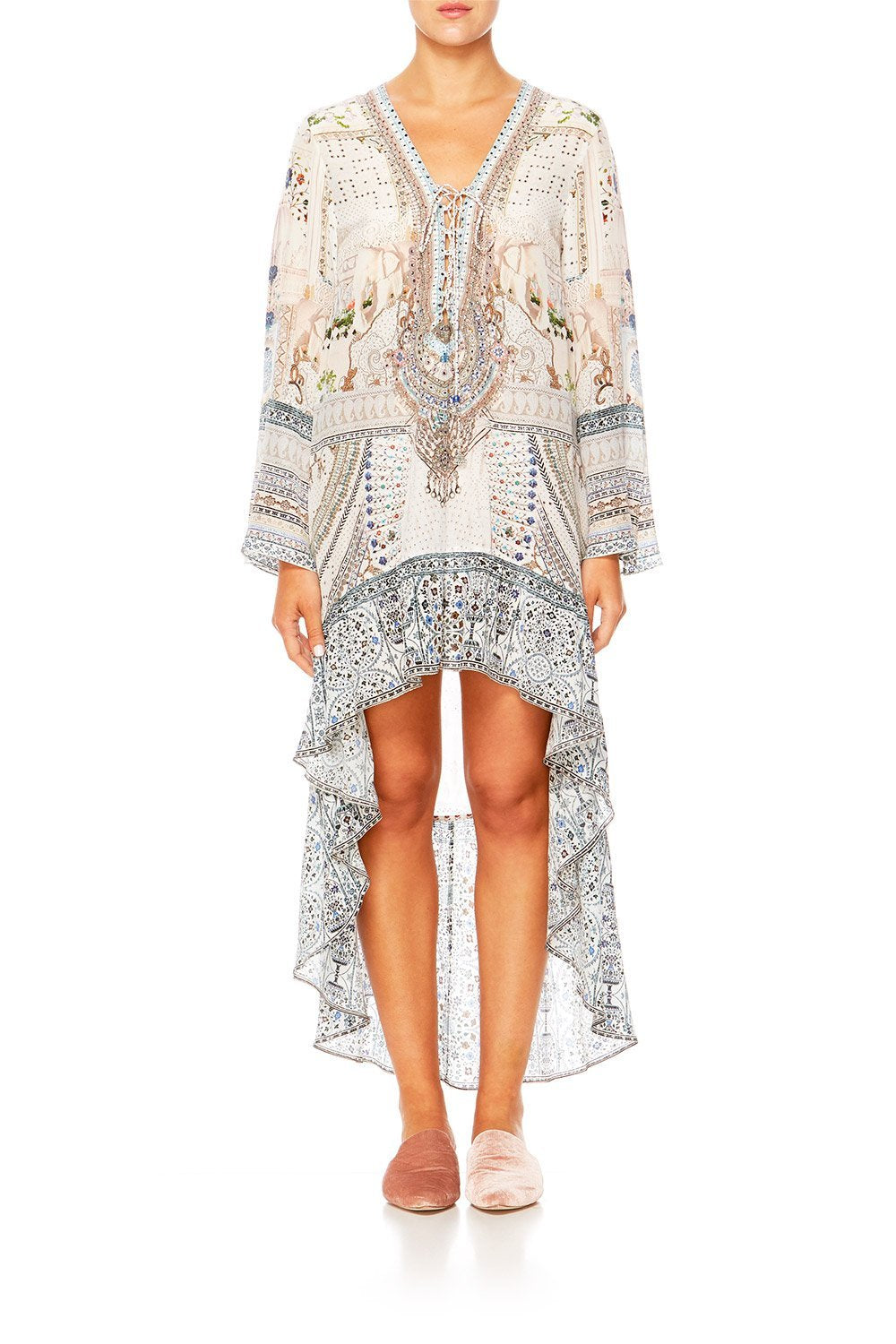 BREAKFAST WITH SILVIA SHORT DRESS W HIGH LOW HEM