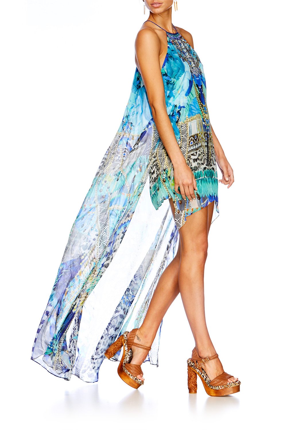 LEAVE ME WILD SHORT SHEER OVERLAY DRESS