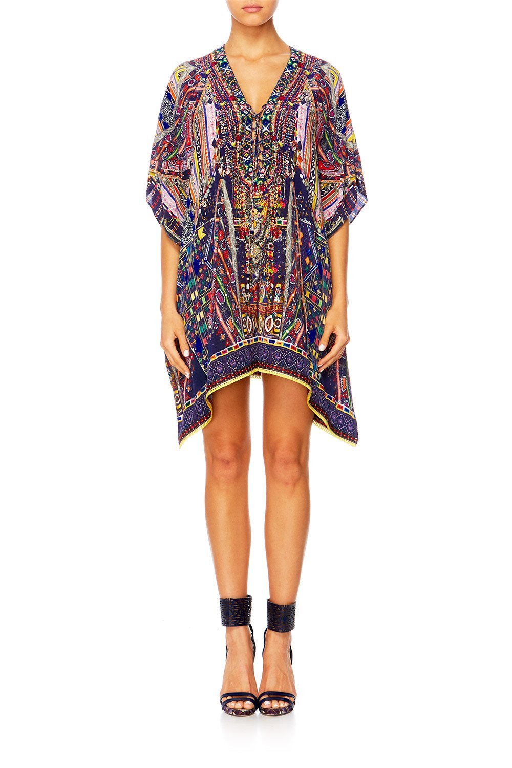 WHERE YOULL FIND ME SHORT LACE UP KAFTAN