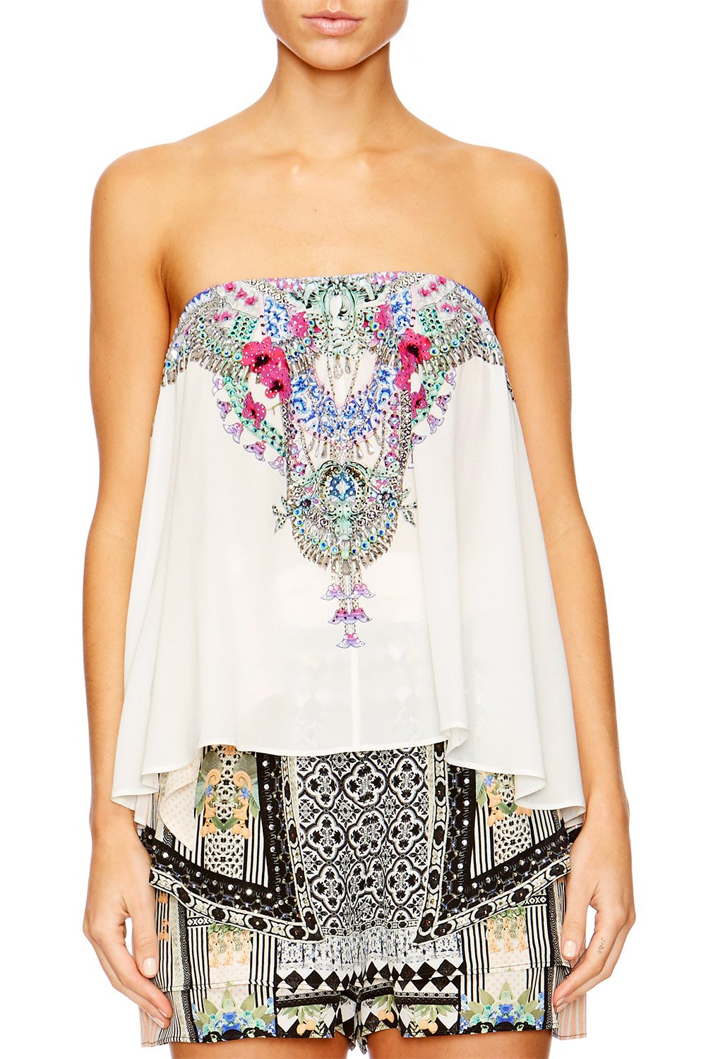 WHITE STRAPLESS TUBE TOP