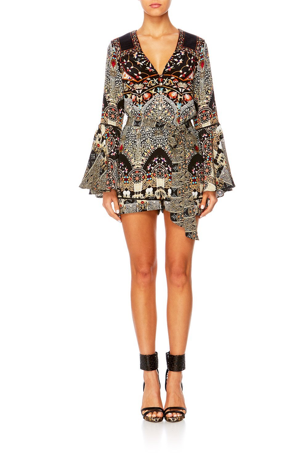 CHAMBER OF REFLECTIONS BUTTON FRONT PLAYSUIT